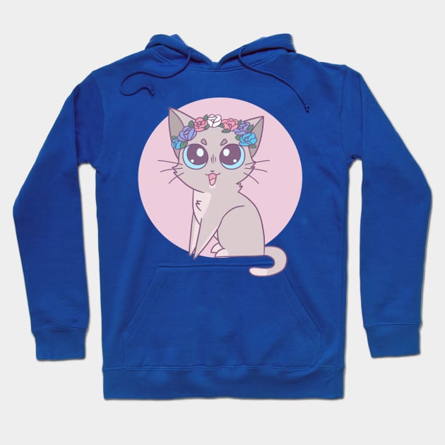Subtle Trans Pride Cat Hoodie by Galaxcatconcepts 